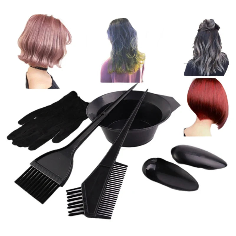 Hair Coloring Kit – Dye Comb, Bowl, Brush & Clips | 5/7/9 Pc Hair Coloring Kit Axl