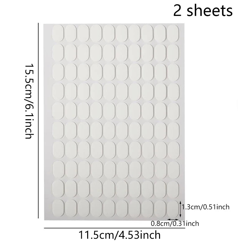 200 Pcs Double-Sided Nail Tape for False Nail Display Stand Nail Art Adhesive Axl