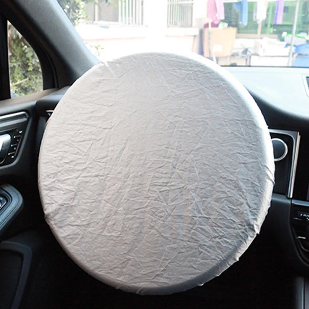 Car Steering Wheel Sunshade | Silver UV Heat Shield Cover Steering Wheel Sunshade Axl