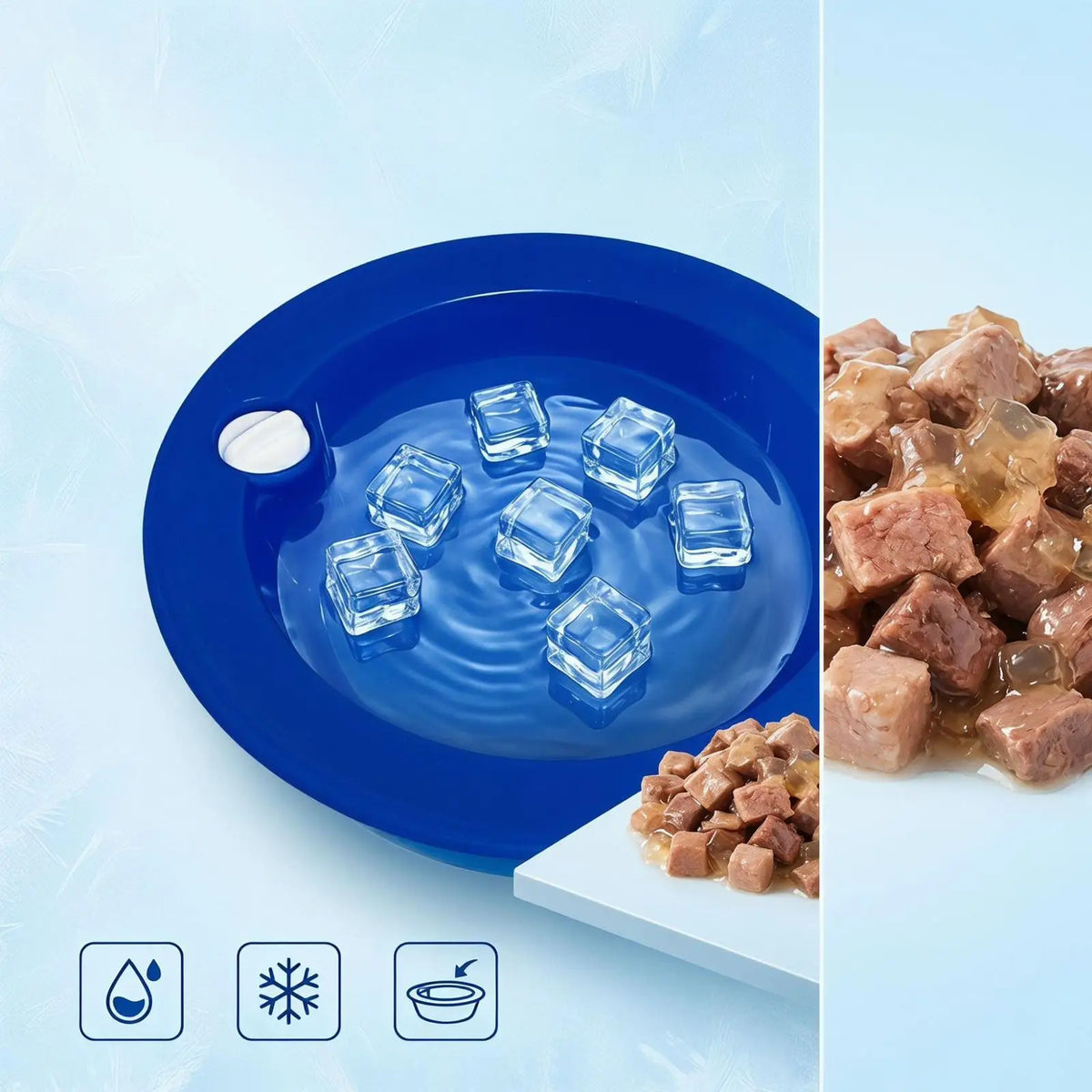 Portable Cooling Pet Water Bowl – Leakproof 1800ml Ice Bowl Pet Cooling Bowl Axl