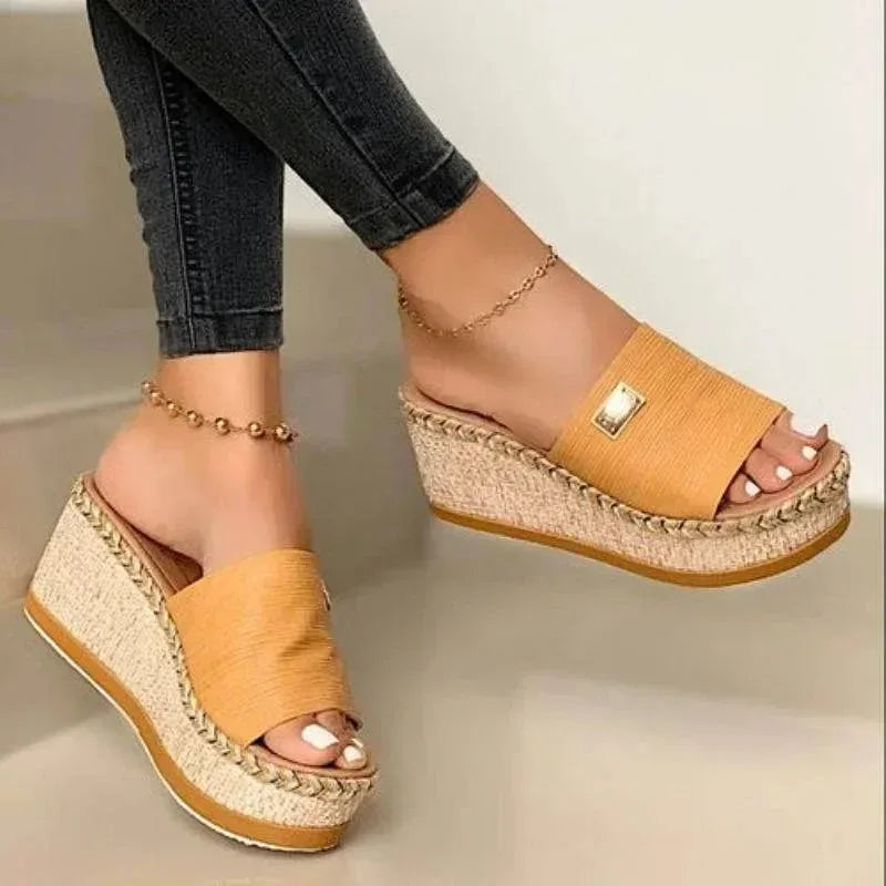 Women's Wedge Platform Sandals – Thick Sole Summer Mule Slippers Wedge Platform Sandals Axl