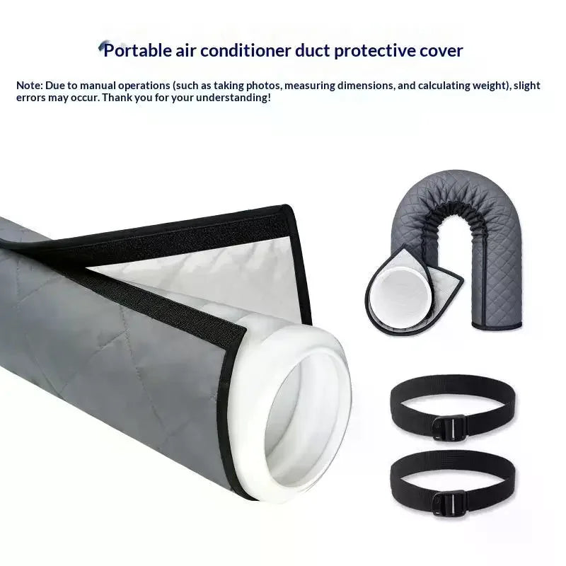 Portable AC Hose Cover – Dustproof Oxford Fabric + 2 Buckle Straps AC Protective Cover Axl