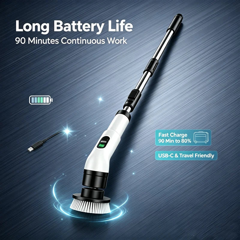 Cordless Electric Spin Scrubber – 7-in-1 Cleaning Brush Kit Electric Spin Scrubber Axl