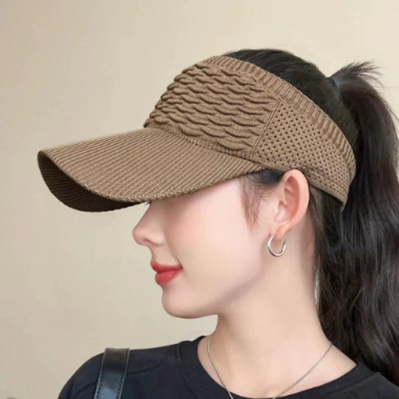 Women's Knitted Wide Brim Sun Hat – Breathable Beach Cap Women's Sun Hat Axl