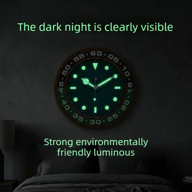 Modern Luminous Silent Wall Clock – Large Minimalist Decor Decorative Wall Clock Axl