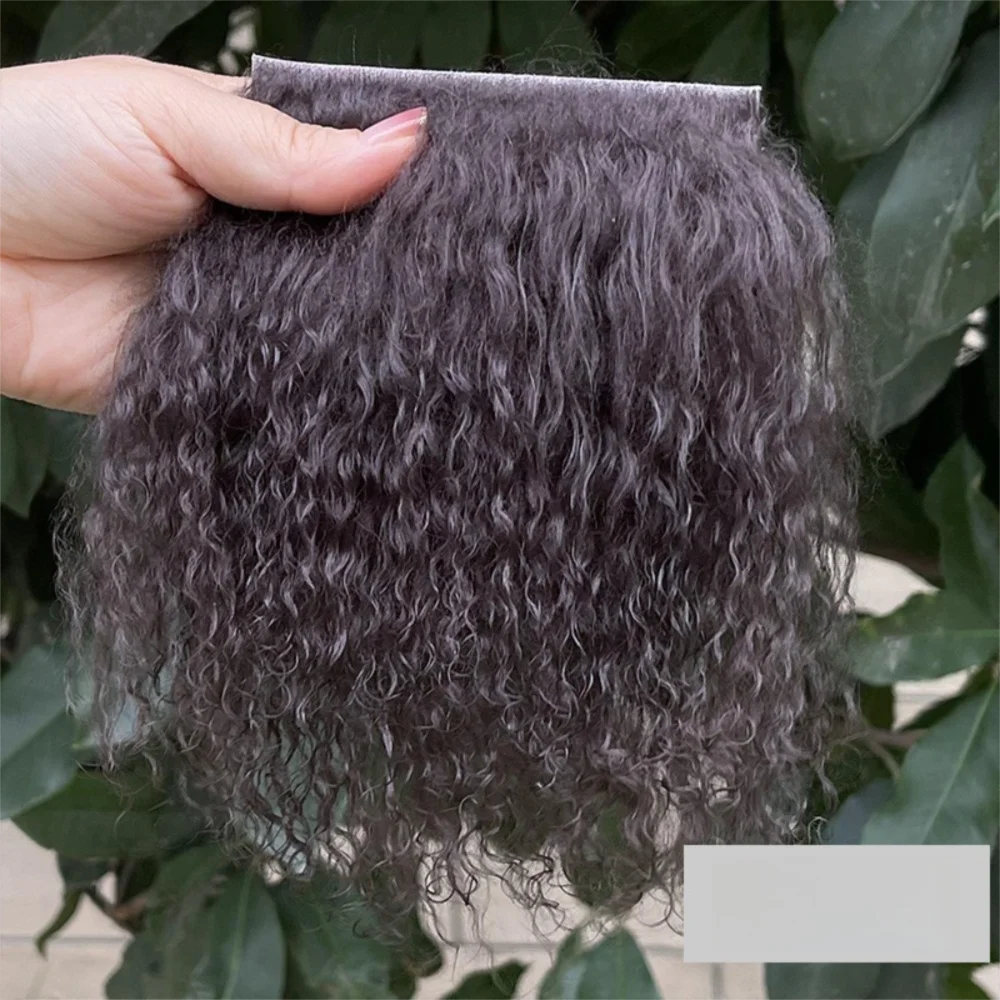 Curly Mohair Hair Wefts for BJD OB11 Blythe & Reborn Dolls Doll Hair Wefts Axl Dark coffee