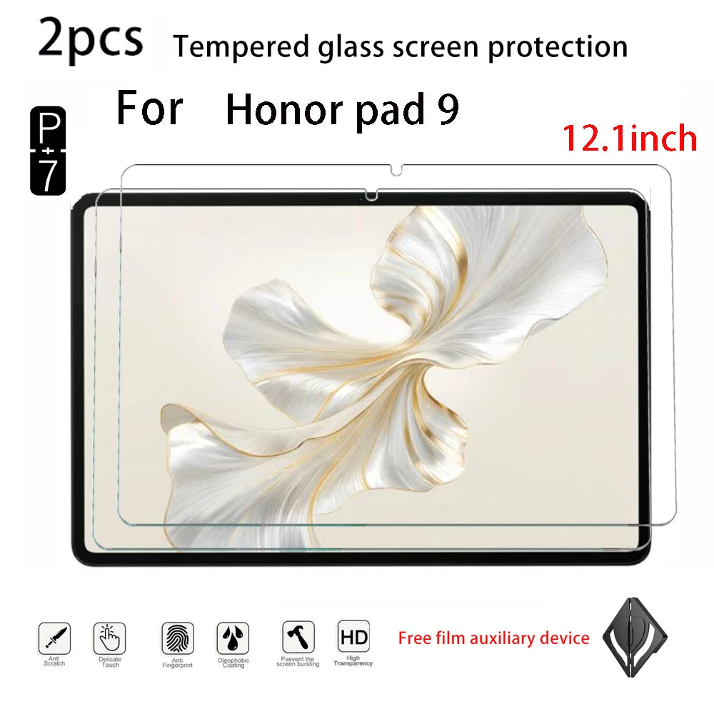 2-Pack Tempered Glass Screen Protector – Honor Pad V8 Pro/9/10 12.1" Tablet Screen Protector Axl for honor pad9 12.1