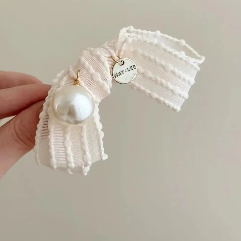 Pearl Bow Hair Clip Set – French Duckbill Clips for Women Hair Clip Set Axl A1