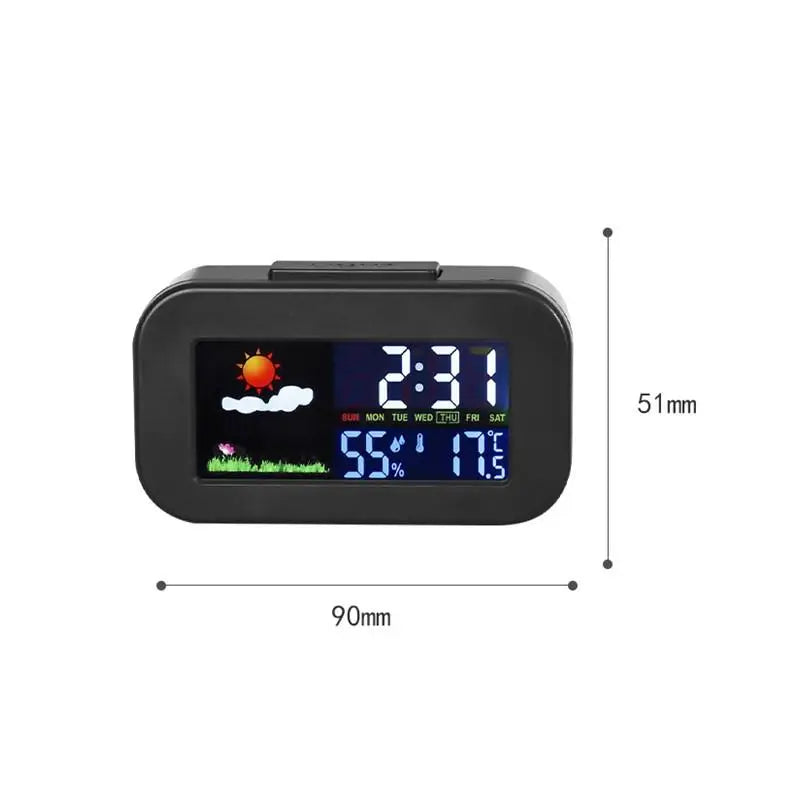 Weather Station Clock – Color Display Temp & Humidity Monitor Weather Station Clock Axl