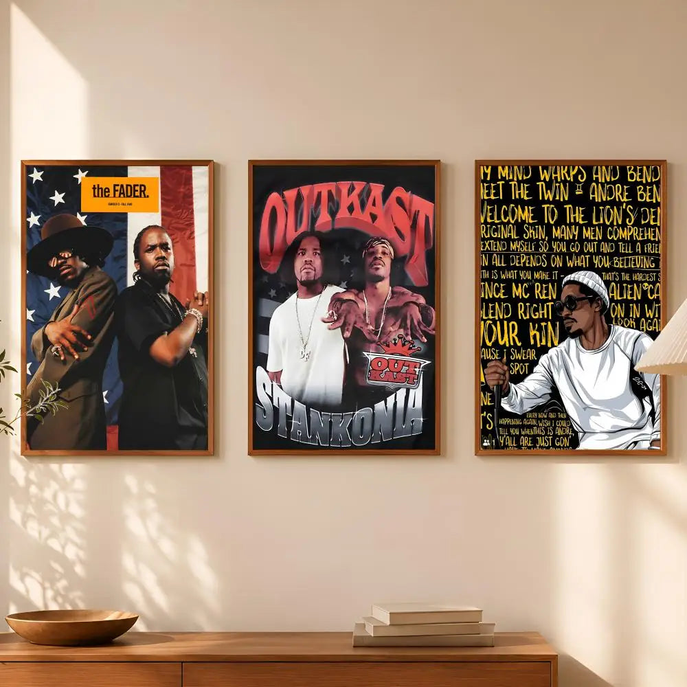OutKast Band Poster – Self-Stick HD PVC Waterproof Wall Art Wall Art Poster Axl