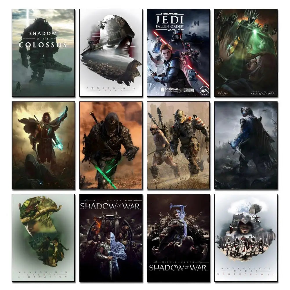 Shadow of War Game Poster – HD Waterproof Wall Art Decor Wall Art Poster Axl