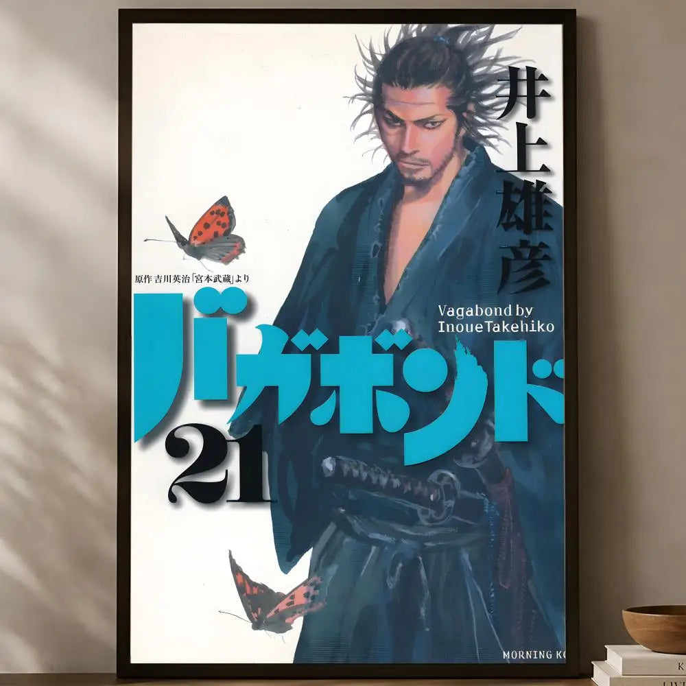 Vagabond Manga Wall Poster – Self-Stick HD Waterproof Art Print Wall Art Poster Axl White08 50X70cmNoframe