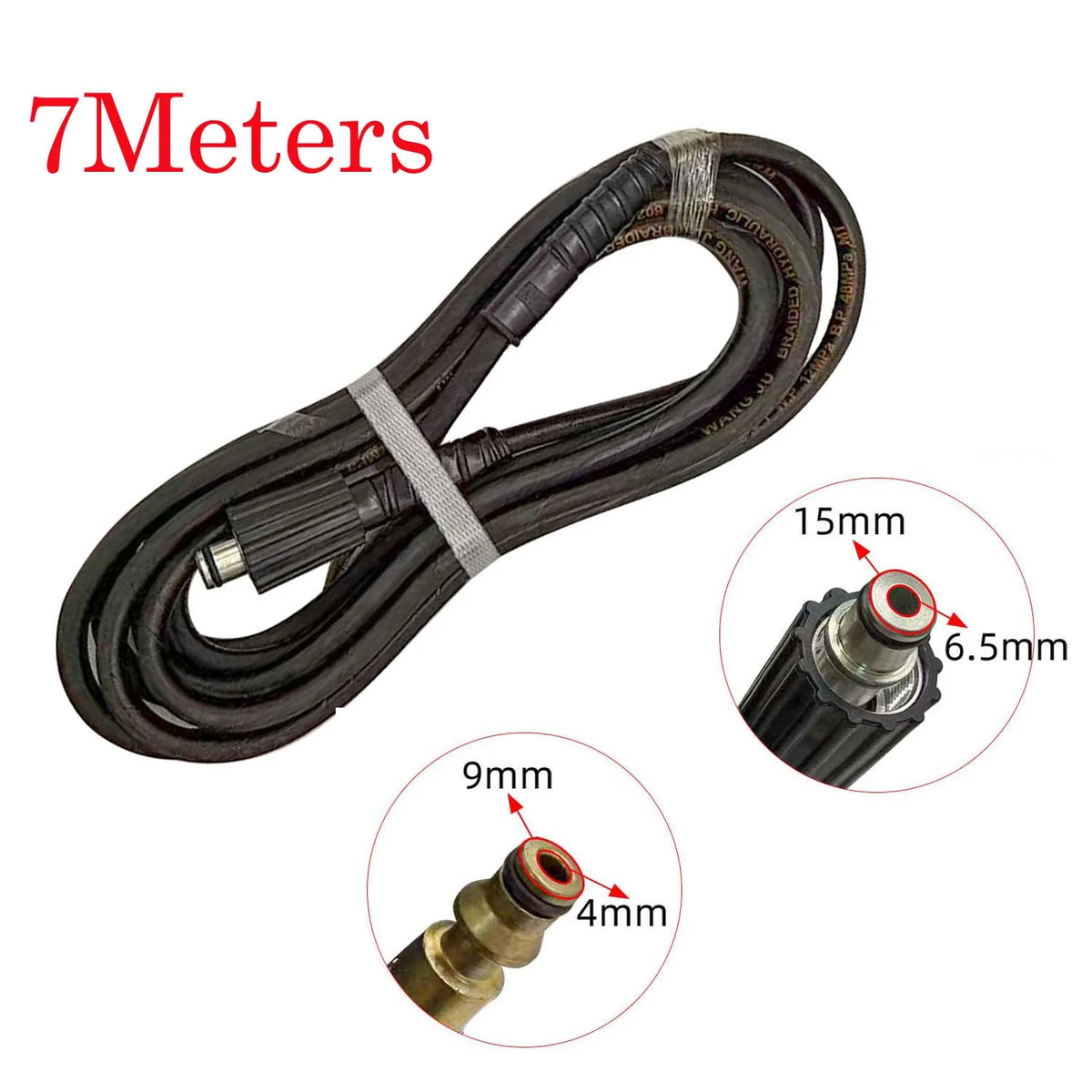 7M High-Pressure Car Wash Hose – Reinforced Rubber Pipe Car Wash Hose Axl China Mainland