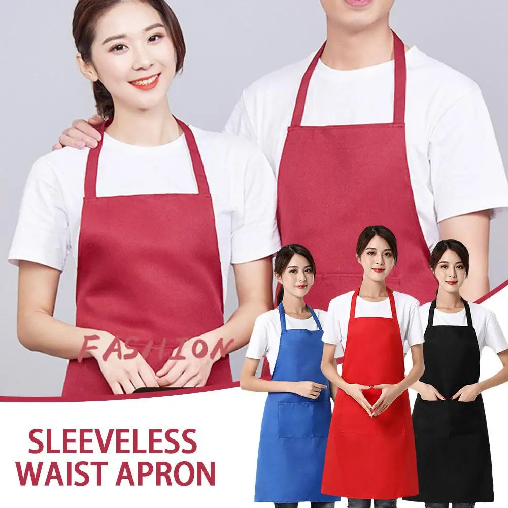 KITPIPI Unisex Waterproof Adjustable Sleeveless Chef Apron Sleeveless Apron Axl