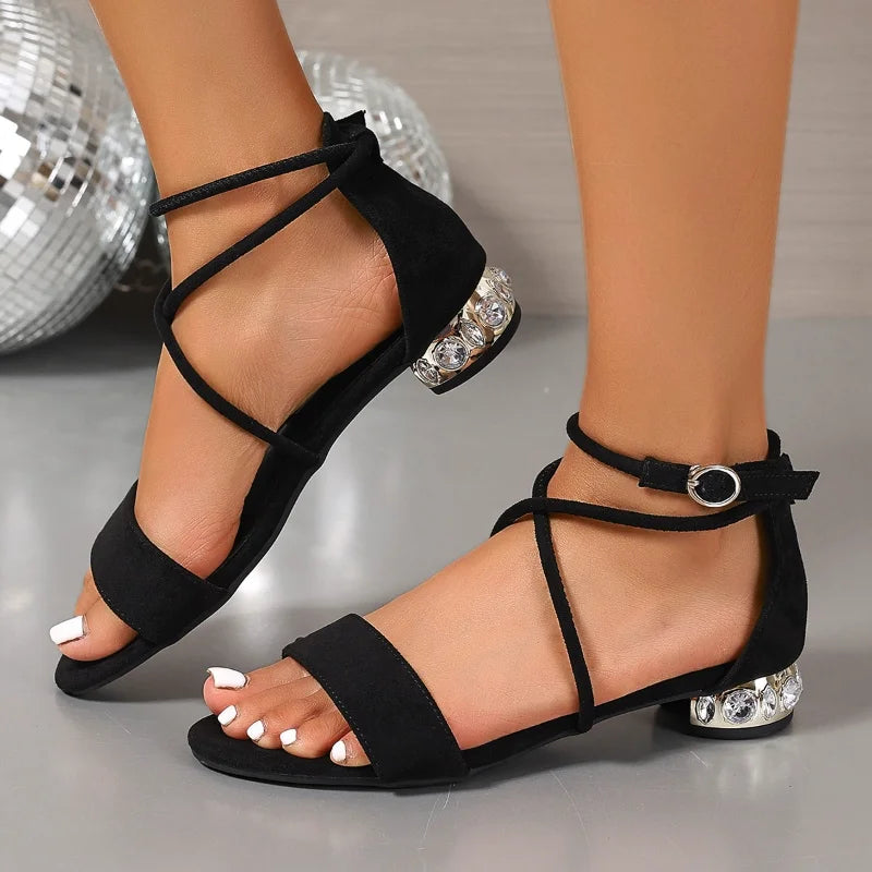 Women's Open-Toe High Heel Sandals – Buckle Strap Dress Shoes High Heel Sandals Axl