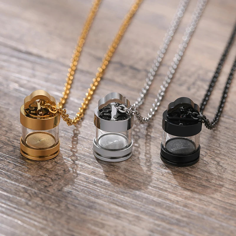 Fillable Glass Tube Urn Necklace – Keepsake Memorial Pendant Memorial Pendant Necklace Axl