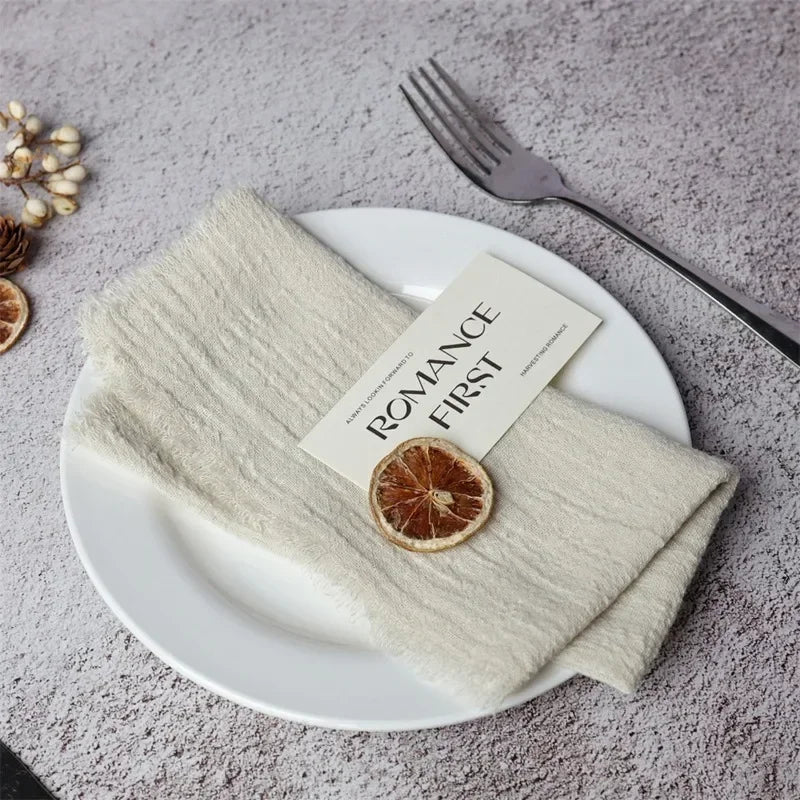 Solid Color Cloth Dinner Napkins – Machine Washable Set Cloth Dinner Napkins Axl beige-1pc 42cm X42CM