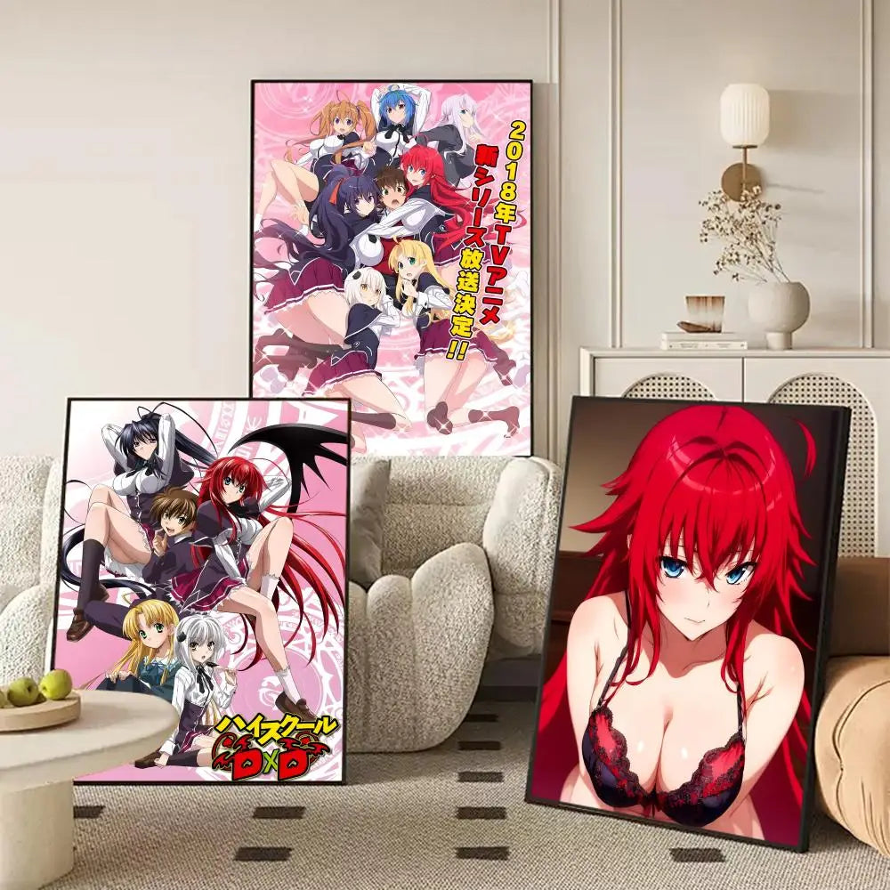 Anime High School DxD Unframed Canvas Wall Art Poster Canvas Wall Art Axl