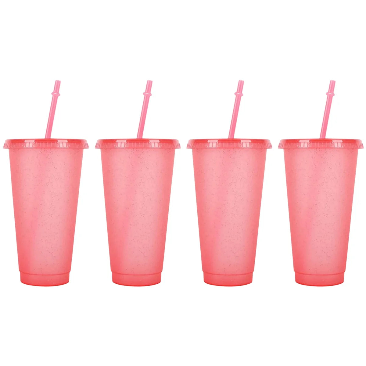 Reusable Acrylic Tumblers with Lids & Straws – 710ml 2/4 Pack Acrylic Tumbler Set Axl 4pcs pink