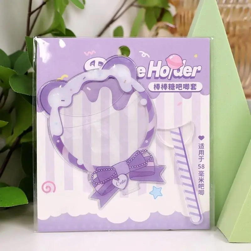 Lollipop Pin Badge Protector – Clear Acrylic Ita Bag Cover Pin Badge Protector Axl Purple
