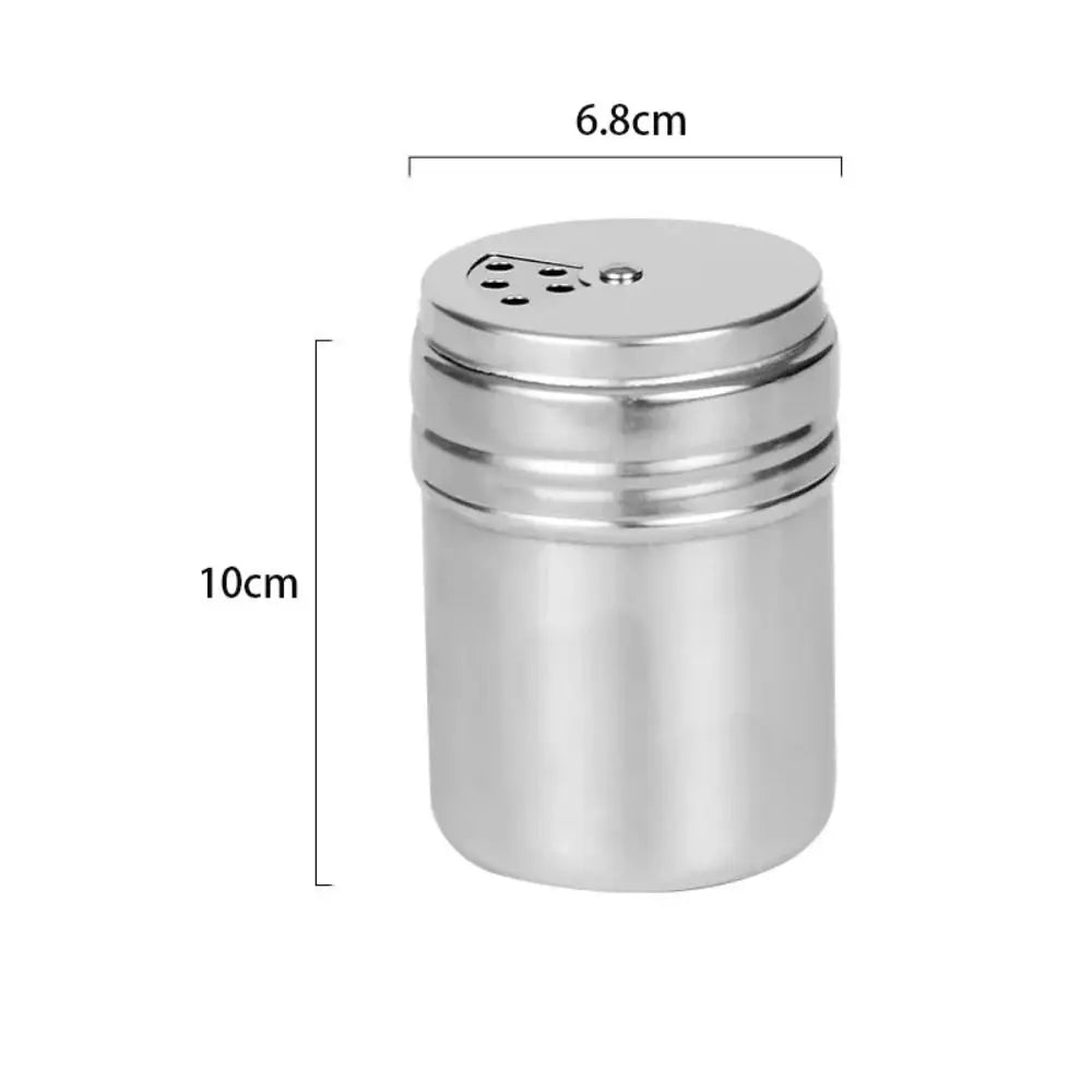 Stainless Steel Spice Shaker – Rotating Lid Salt & Pepper Jar Spice Shaker Jar Axl L-Multi-purpose