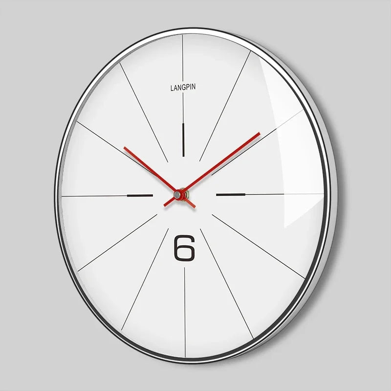 Nordic Large Metal Wall Clock – Modern Silent Quartz Decor Wall Clock Axl