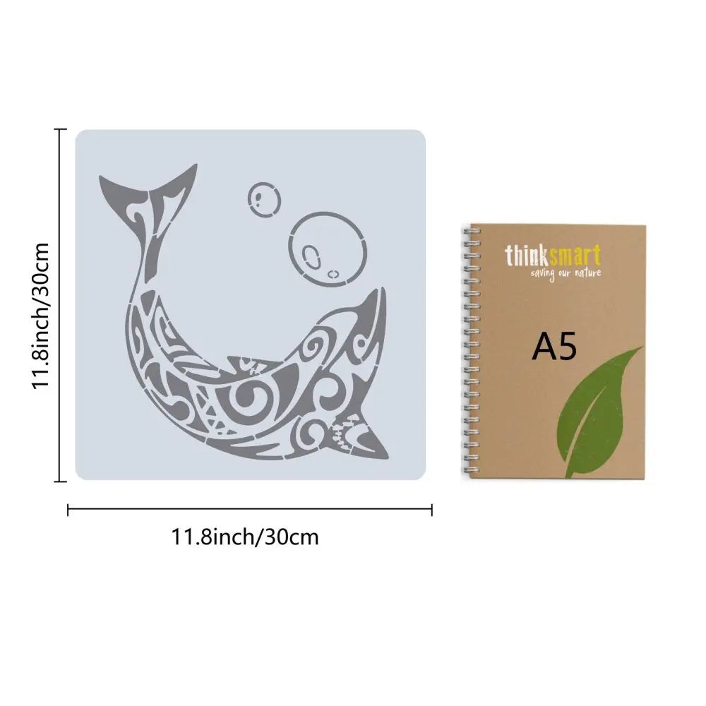 Large Hibiscus Flower Stencil 12x12 – Reusable Floral Template Craft Stencil Template Axl AECH04-07525