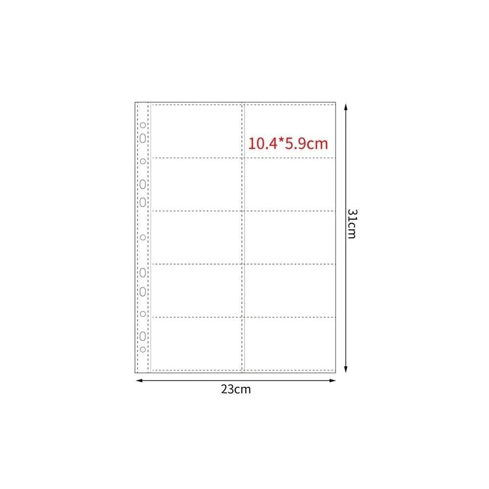 A4 Clear Photo Album Refill Pages – 4-Ring Binder Card Sleeves Binder Refill Pages Axl 7