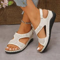 HAJINK Women's Open Toe Platform Sandals – Elegant Wedge Women's Platform Sandals Axl White 36 CN