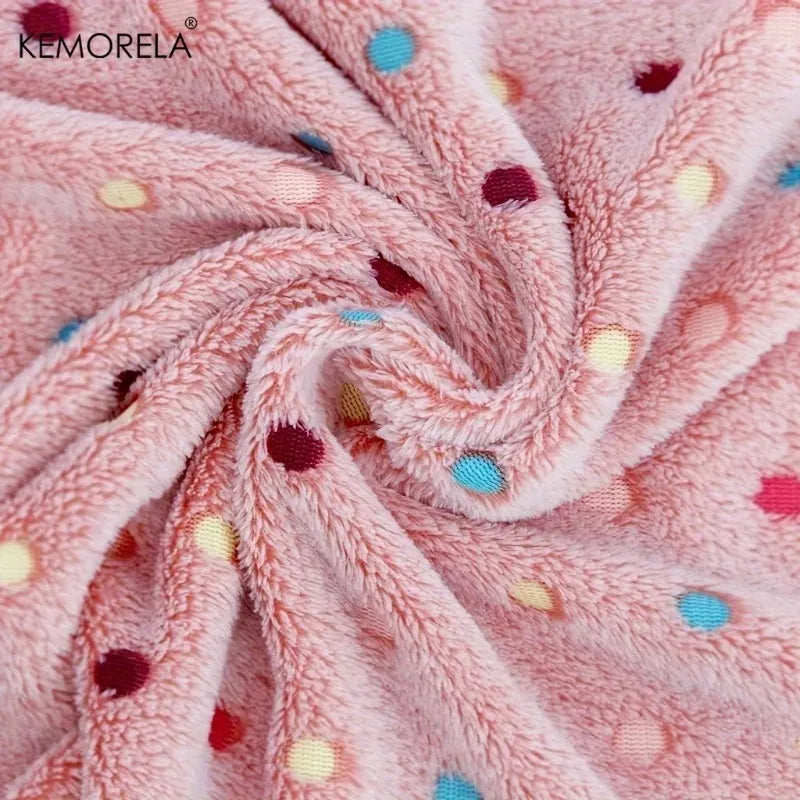 KEMORELA Fluffy Pet Blanket – Cozy Dot Mat for Cats & Dogs Pet Blanket Mat Axl