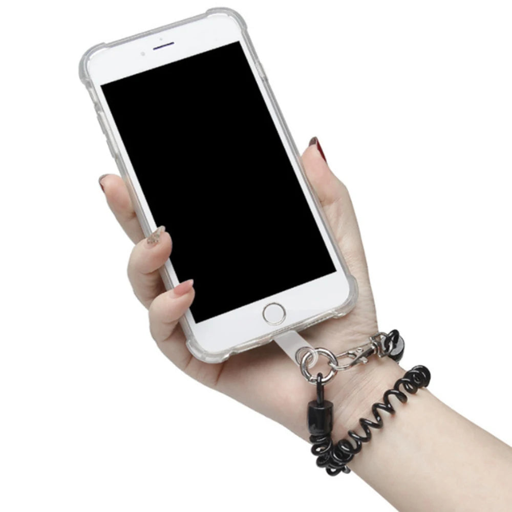 Anti-Drop Phone Lanyard – Elastic Safety Strap & Carabiner Phone Safety Lanyard Axl