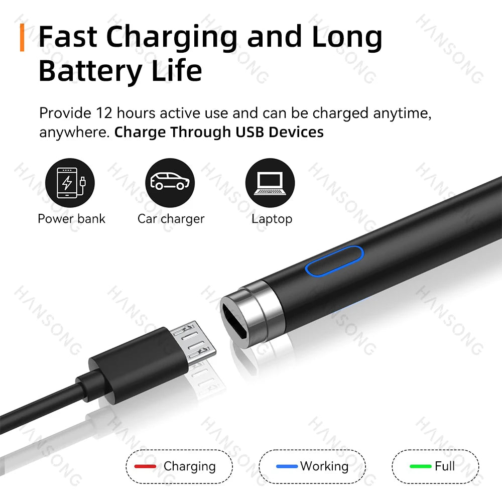 Rechargeable Active Stylus Pen for iPad iPhone & Android Active Stylus Pen Axl