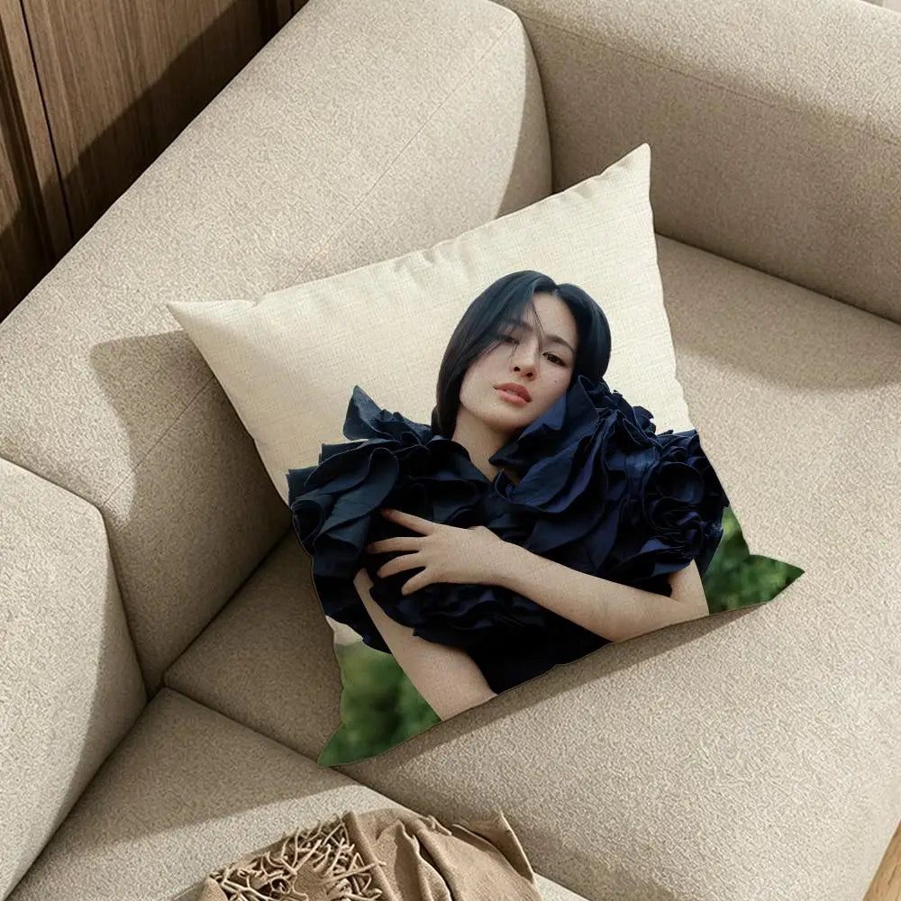 Natural Linen Cushion Cover – Printed Pillow for Sofa & Bed Linen Cushion Cover Axl