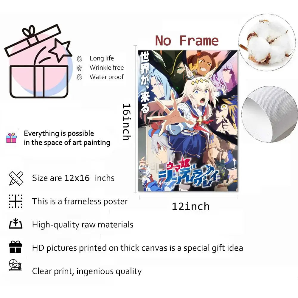 Pretty Derby Anime HD Canvas Wall Art Poster | Home Decor Canvas Wall Poster Axl