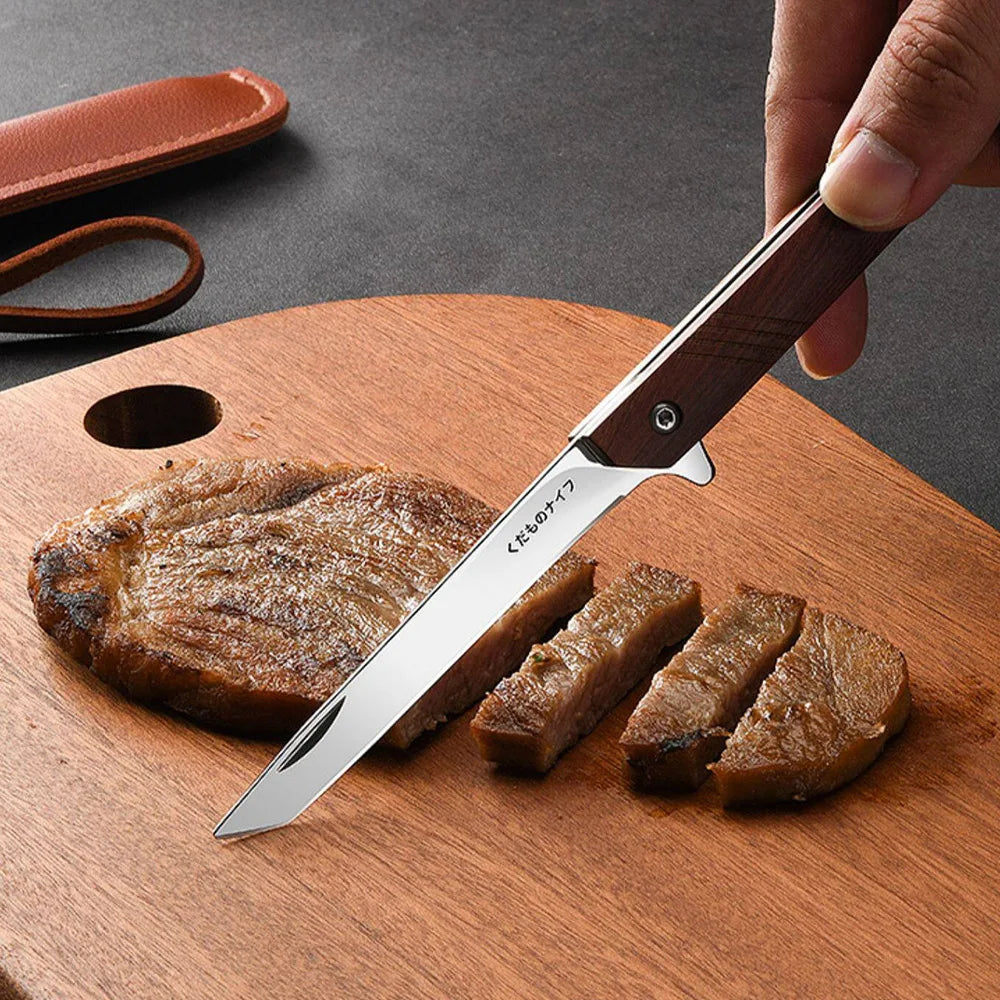 PLYS Folding Stainless Steel Utility Knife – Fruit & Kitchen Folding Kitchen Knife Axl