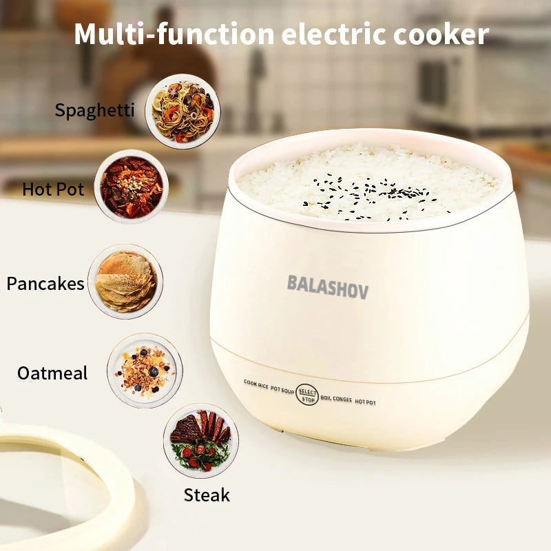 BALASHOV 1.8L Portable Rice Cooker – Non-Stick, Dorm & Travel Rice Cooker Axl