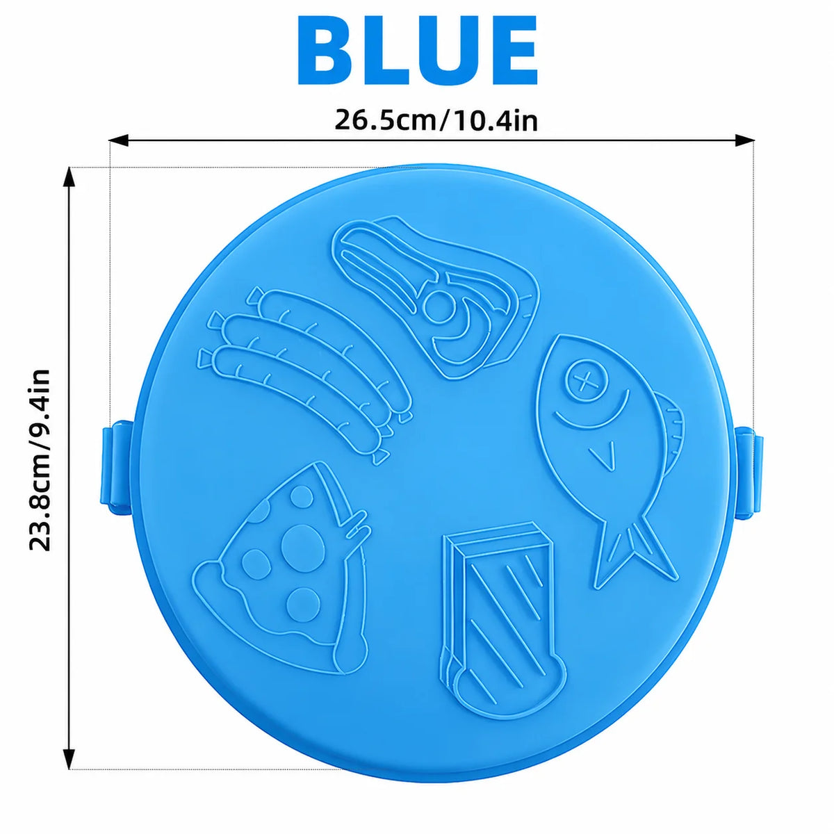 Microwave Grill Pan with Lid – Non-Stick Round Crisper Plate Microwave Grill Pan Axl Blue