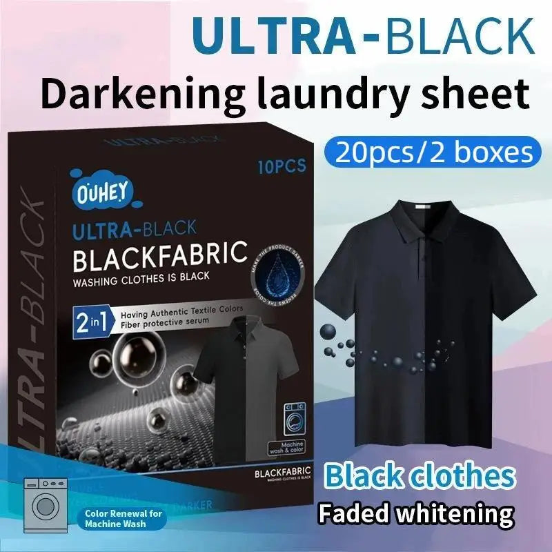 30-Pack Black Clothes Color Restorer Sheets | Laundry Tablets Laundry Color Restorer Axl 20pcs