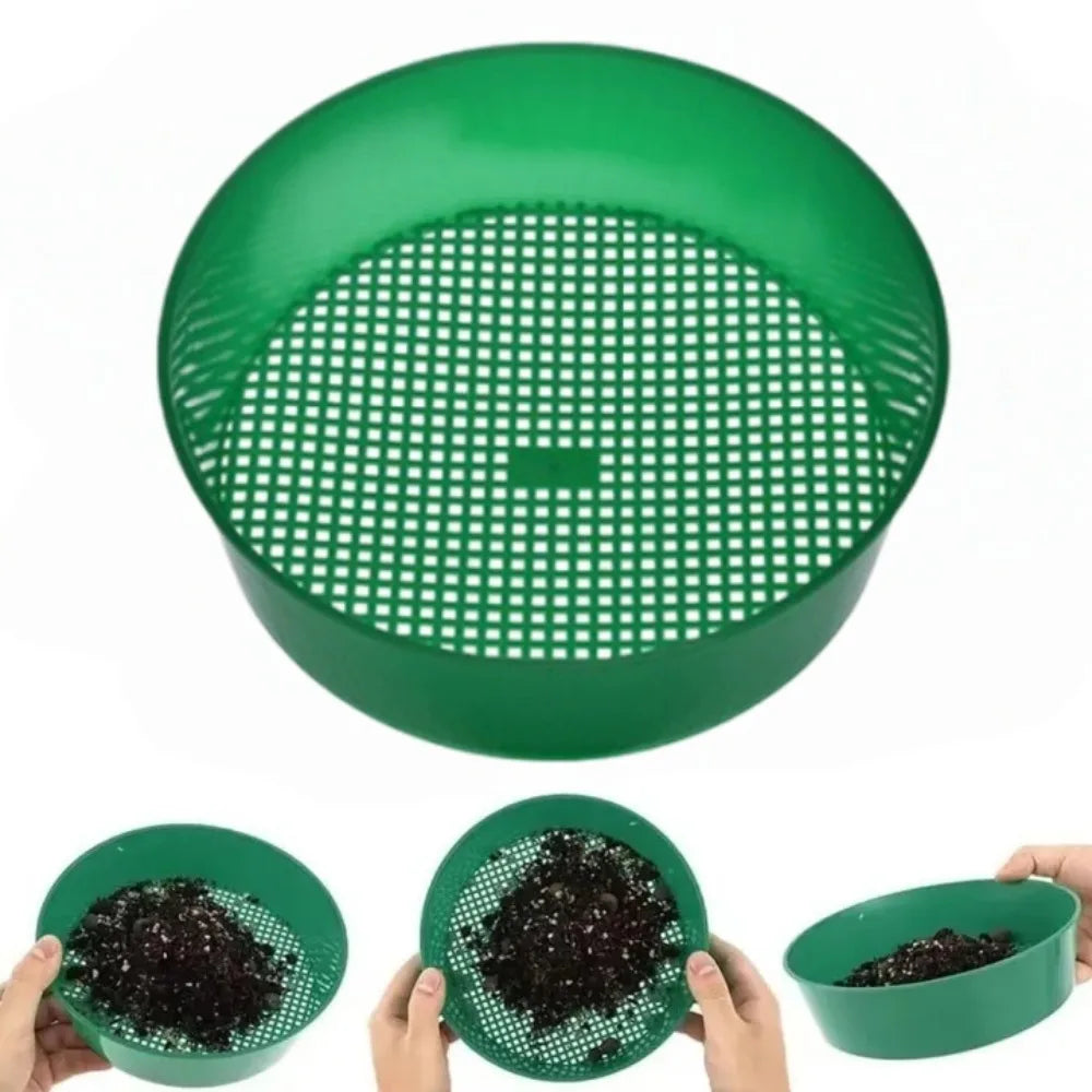 Portable Plastic Soil Sieve – Garden Stone & Seedling Filter Garden Soil Sieve Axl
