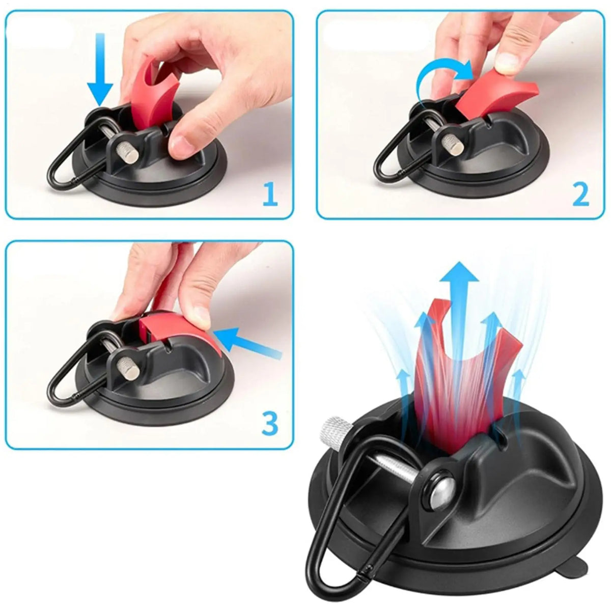 Heavy Duty Suction Cup Hooks 2-Pack – Tarp, Awning & Camping Suction Cup Hooks Axl