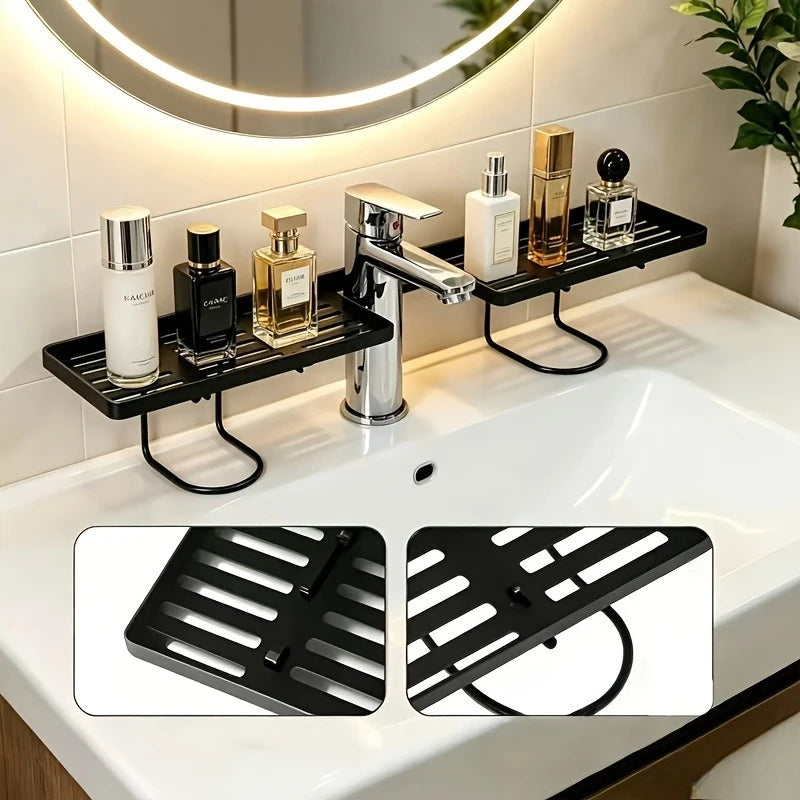 Plastic Sink Organizer Rack – Kitchen & Bathroom Storage Shelf Sink Storage Rack Axl