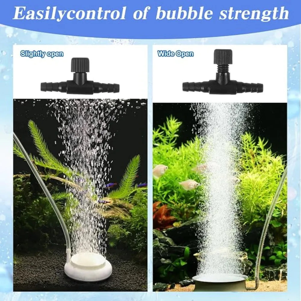 10-Pack Aquarium Air Flow Control Valves – T-Shape Fish Tank Aquarium Air Valve Axl