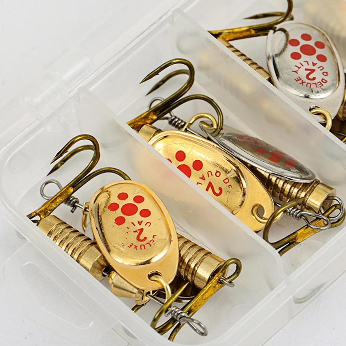 10-Pack Gold Spinner Baits – Metal Fishing Lures for Bass & Pike Fishing Spinner Lures Axl