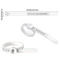 Finger Ring Sizer with Magnifying Glass | US Size 1–17 Gauge Ring Sizing Tool Axl White