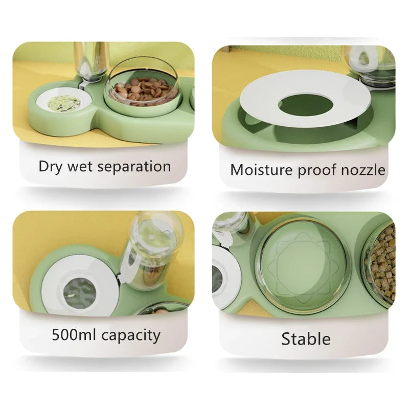 3-Bowl Automatic Pet Feeder & Water Dispenser | Cats & Dogs Automatic Pet Feeder Axl