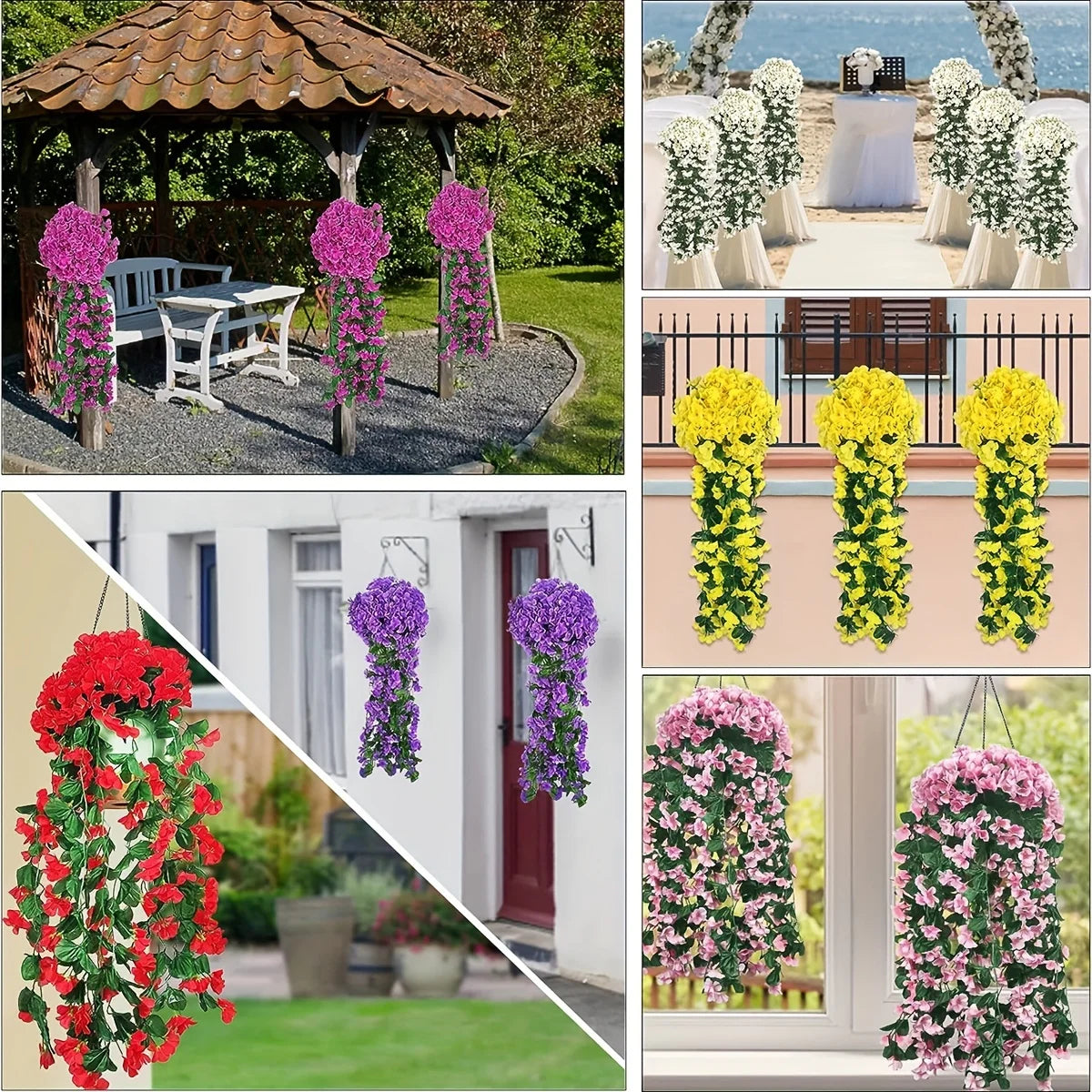 Artificial Silk Rose Vine – Wedding Arch & Wall Décor Artificial Flower Vine Axl