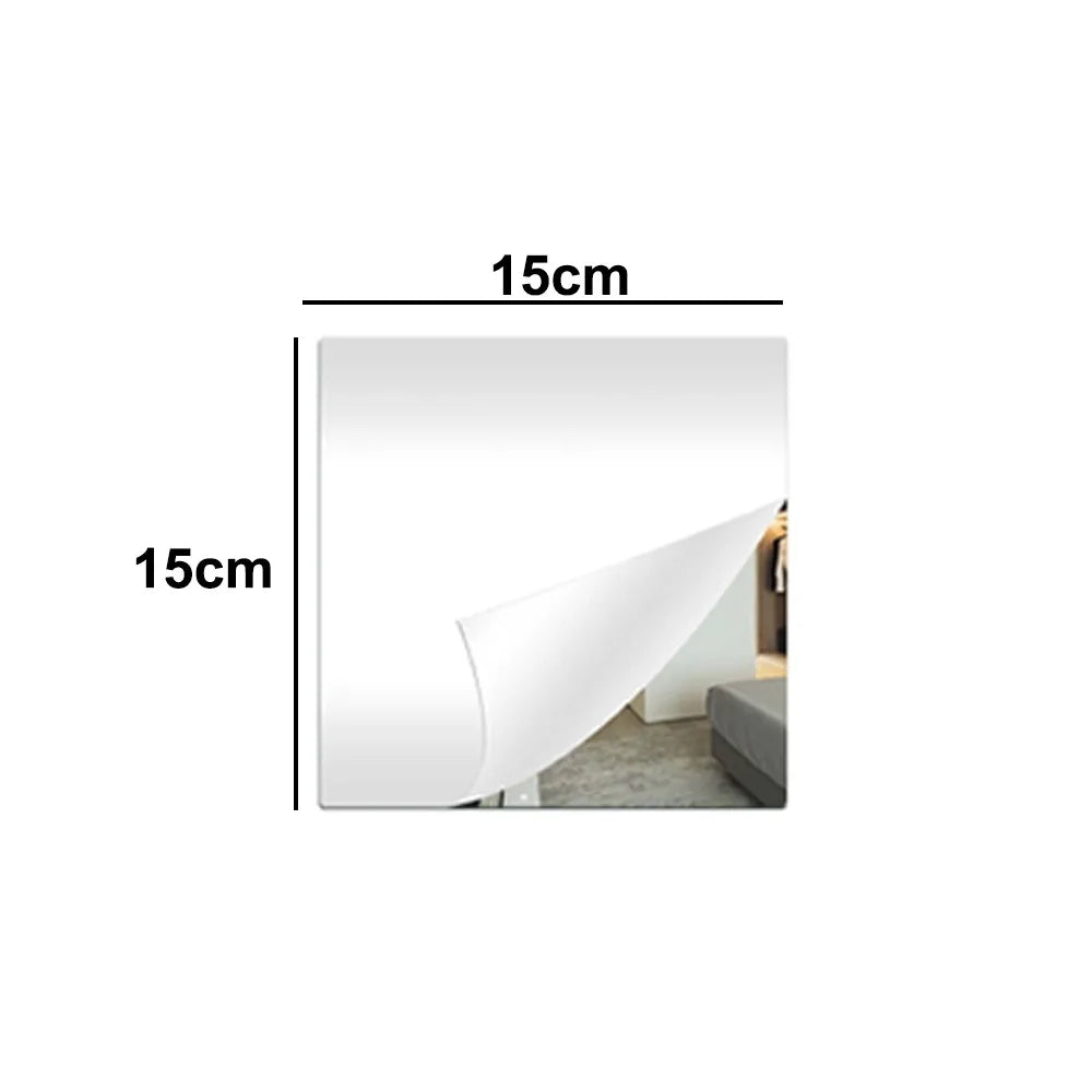 Self-Adhesive Acrylic Mirror Sheet – Shatterproof Wall Tiles Acrylic Mirror Tile Axl 15x15cm