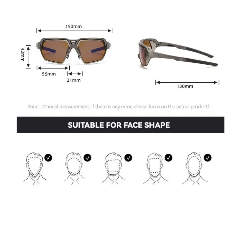 Cyberpunk Polarized Cycling Sunglasses | UV Protection Unisex Polarized Sunglasses Axl