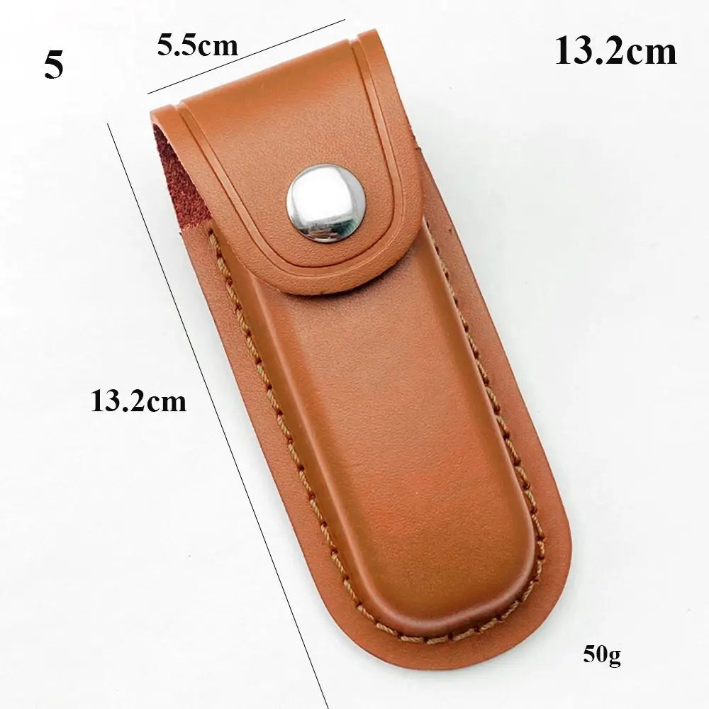 Leather Belt Sheath – Folding Knife & Flashlight Holster Case Knife Belt Sheath Axl