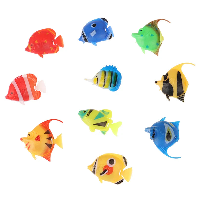 10 Pcs Artificial Floating Fish Aquarium Tank Decor Ornaments Aquarium Decor Ornament Axl